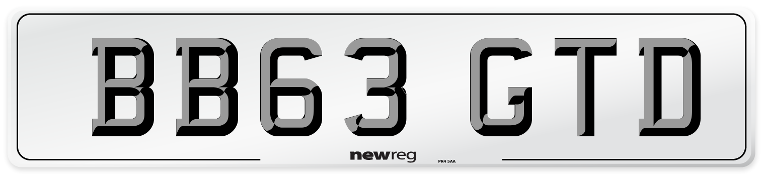 BB63 GTD Number Plate from New Reg